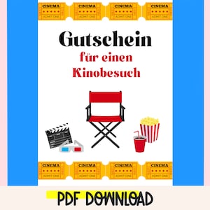 Kinogutschein Download Kino Gutschein Kinder Kino Coupon Gutscheinheft Freundin Aktivitäten Adventskalender Inhalt Wertgutschein Aktivitäten