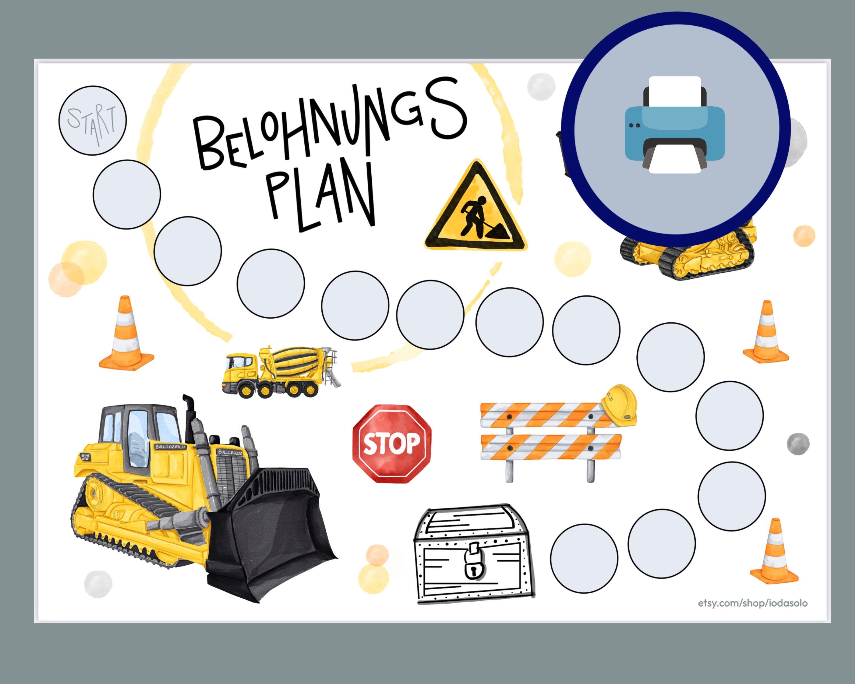 Reward plan construction site reward board boys reinforcement plan toddlers reward system potty training plan reward board children PDF