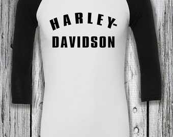 Harley Davidson long sleeve baseball t-shirt