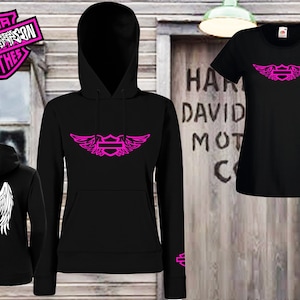 Biker women’s hoodie, long sleeve shirt, t-shirt