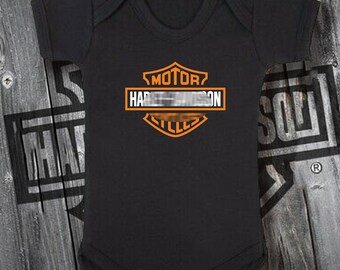 Body a maniche corte per bambini Harley Davidson, tutina a maniche lunghe