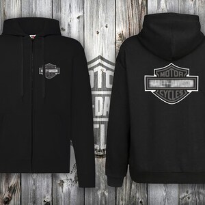 Pull Femme Harley-Davidson Noir Avec Fermeture éclair – Taille M, Style Motard