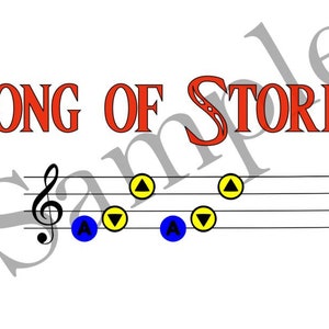 LoZ Song of Storms  SVG and More. Printable, use with Cricut, Sillhouette DXF, xTool, LightBurn and More