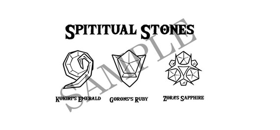 Loz Spiritual Stones - SVG and More. Printable, Use With Cricut