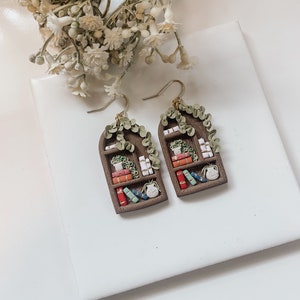 Orecchini a forma di scaffale in pasta polimerica / orecchini ispirati ad Acotar / orecchini in pasta polimerica
