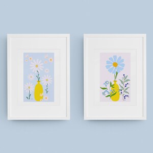 Flower Market Print, Set of 2, Flower Market Poster, Printable Wall Art, Digital Download