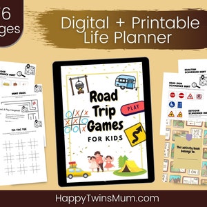 Road Trip Games For Kids | Road Trip Activities | Fun Activities Printables | Printable Kids Activities | Road Trip | Summer | 76 pages
