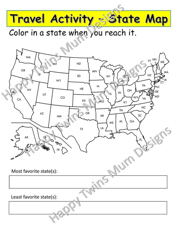 Hojas De Trabajo Sobre El Mapa De Los Estados Unidos, Quinto Grado