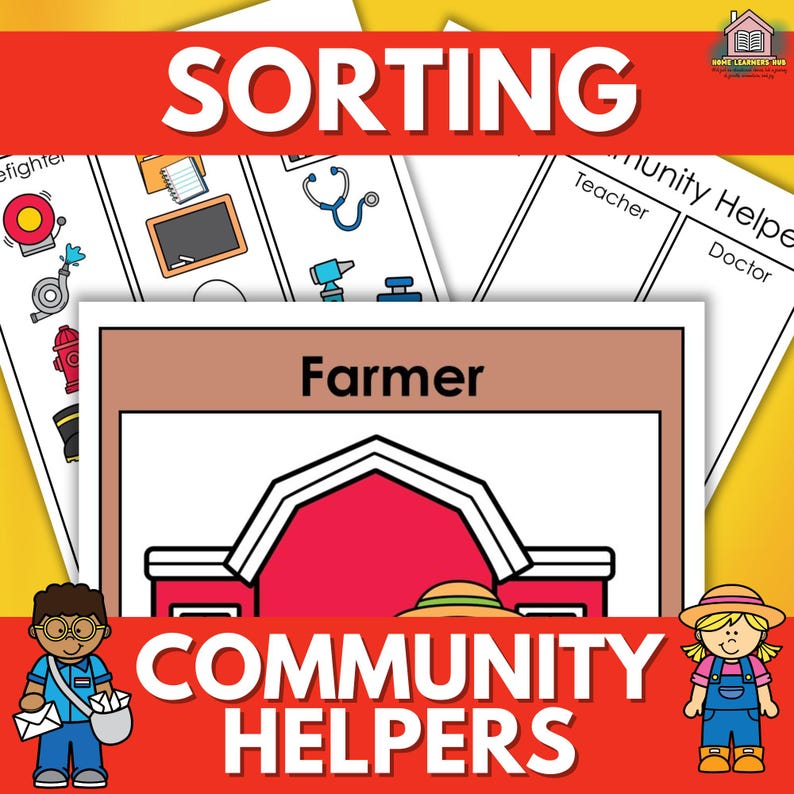Community Helpers Sorting Worksheets | Preschool & Kindergarten ...
