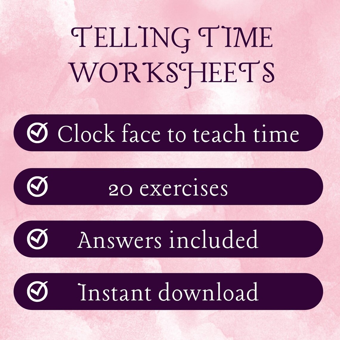telling-time-worksheets-learning-activity-book-for-kids-etsy