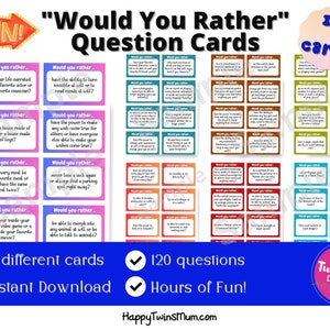 Você Prefere Cartões | Jogo de Viagem e Perguntas | Jogo Divertido de Ideias de Viagem | Noite de Quiz | Jogo Divertido para Crianças | Diversão em Família | Jogo Divertido Isto ou Aquilo