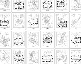 May include: A set of 20 black and white coloring pages featuring an astronaut in space. Each page includes a fun fact about space. The pages are designed for kids and are perfect for learning about space.