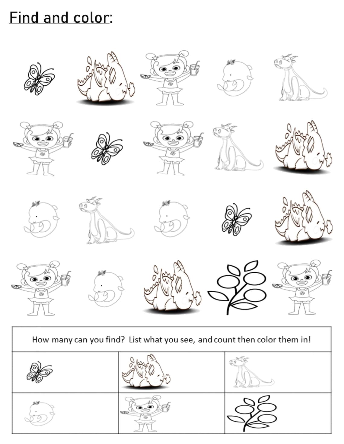 Seek and Find Printables for Kids 24 Hidden Objects for Etsy