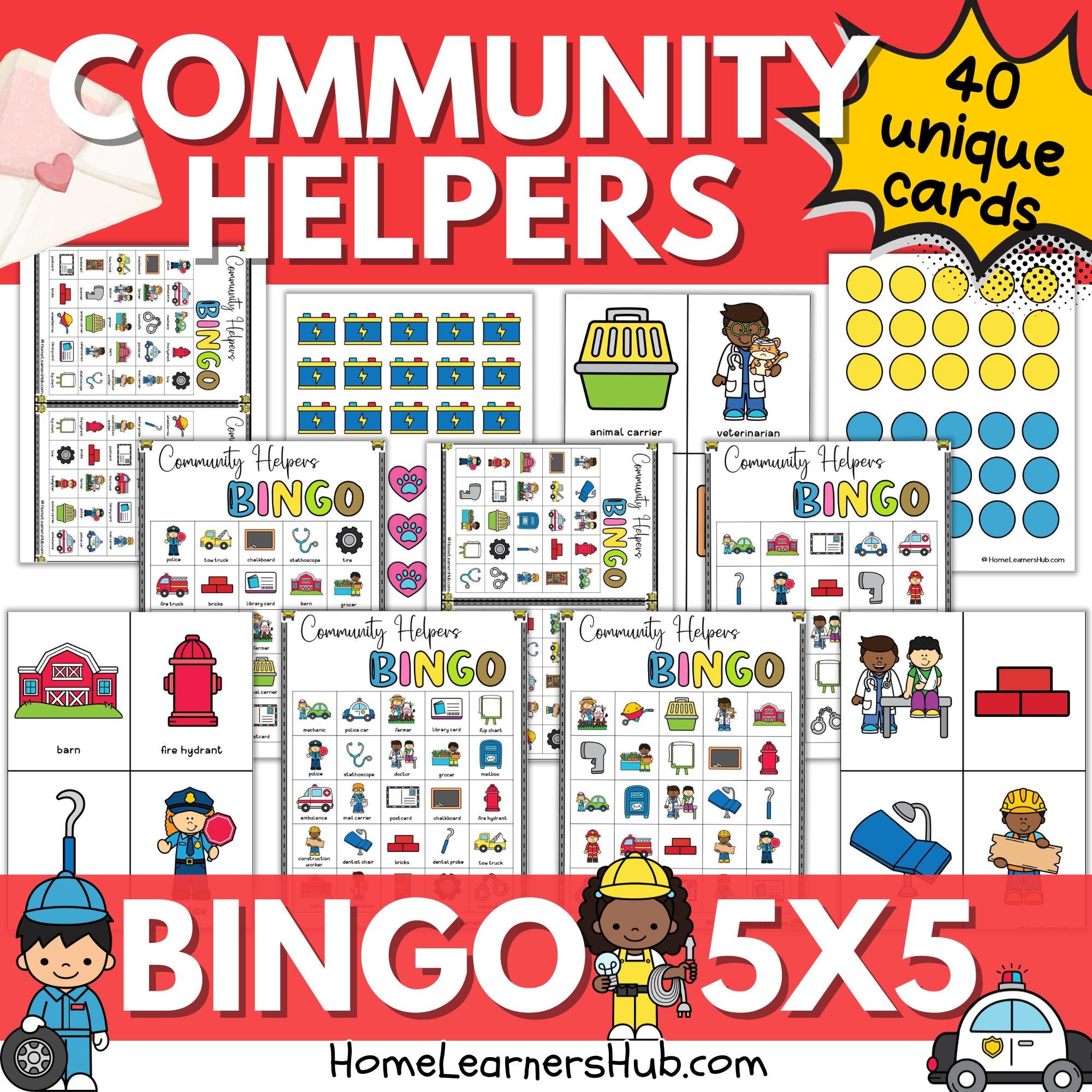 community-helpers-bingo-etsy for Free Printable Community Helper Bingo Community Helpers Bingo - Etsy for Free Printable Community Helper Bingo