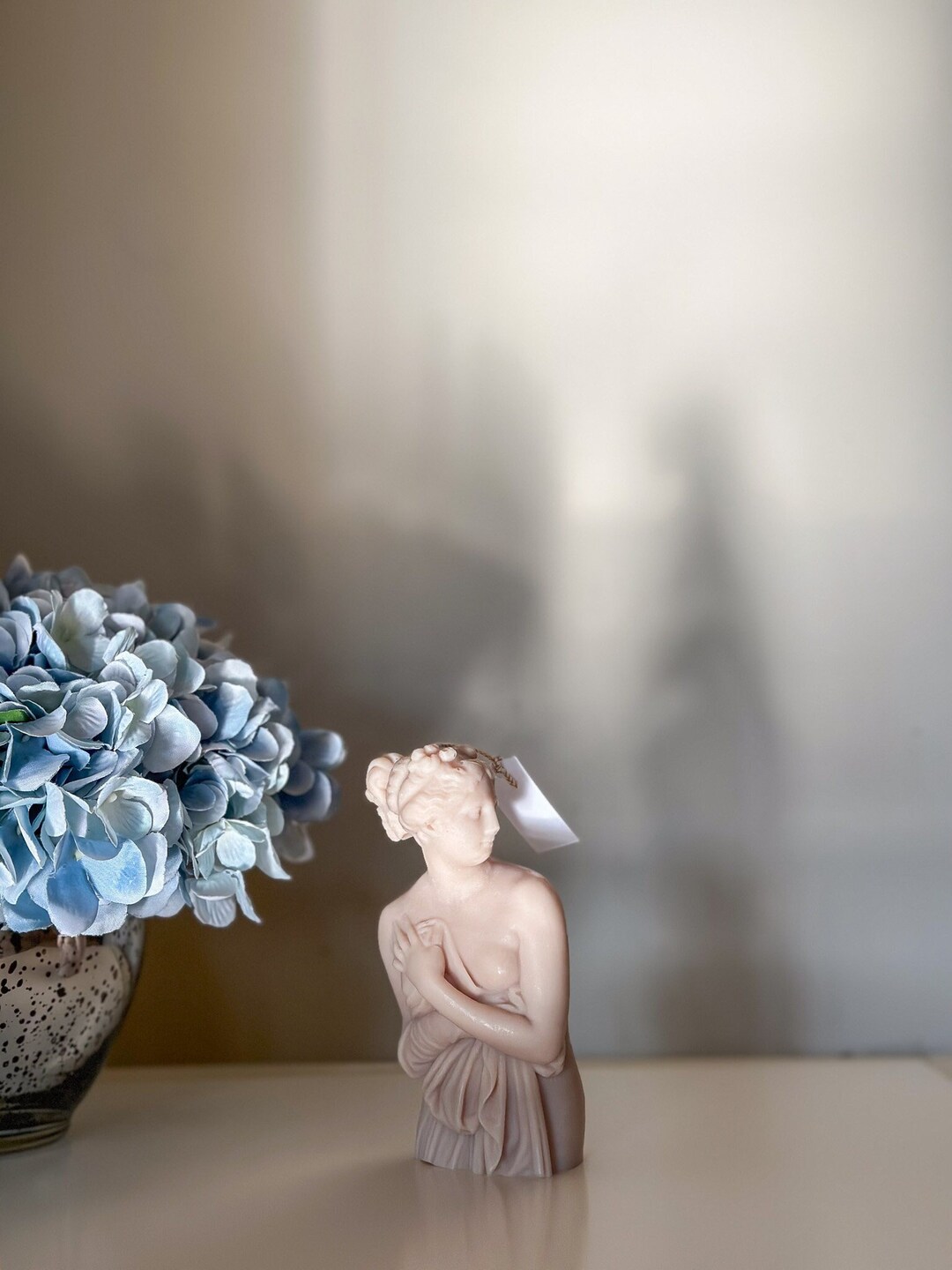 Retro Greek Goddess Candle Sculpture Goddess Candle Etsy