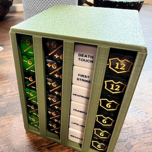 MTG Begleiter Würfel Würfel Caddy Tokenhalter Aufbewahrungsbox Reisebox Containor Sammelkarte Accesorries Wiederverwendbarer Token Lebenszähler