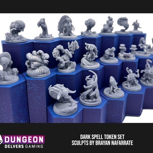 Dark Spell Effect Token Set DND AOS Magic Trap Status Marker 28mm Scale ...