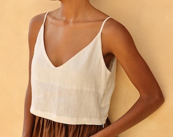 LIDNM（リドム）の「LINEN SLUB TANK TOP（タンクトップ）」 - WEAR