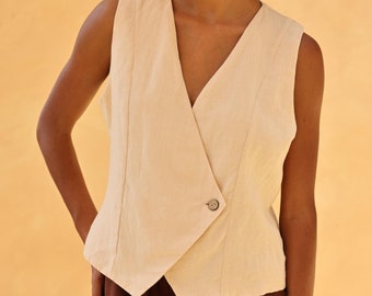 tamao☺︎様☆TODAYFUL Asymmetry Linen Vest ジレ tamao☺︎様☆TODAYFUL Asymmetry Linen Vest ジレ