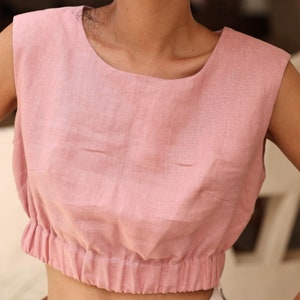 Linen tank top HEBER, Linen sleeveless top, Linen crop top, Tank tops for woman, Natural linen blouse. Loose linen top. Summer tank top