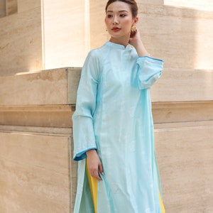 Silk ao dai for women,Vietnamese national dress, Ao dai women with pants, Traditional dress Vietnamese, Ao dai modern, Handmade ao dai AS22