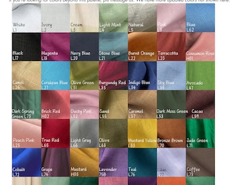 Soft 100% Linen Fabric, Pure Pre-washed Linen Fabric Scraps, Linen Fabric in Various Color for DIY Home Decor, Bedding, Clothes, Curtains