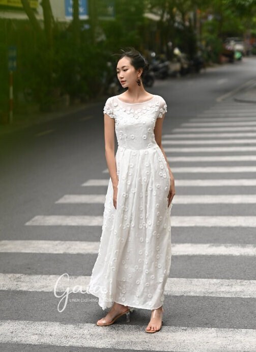 White cotton sundress best sale wedding