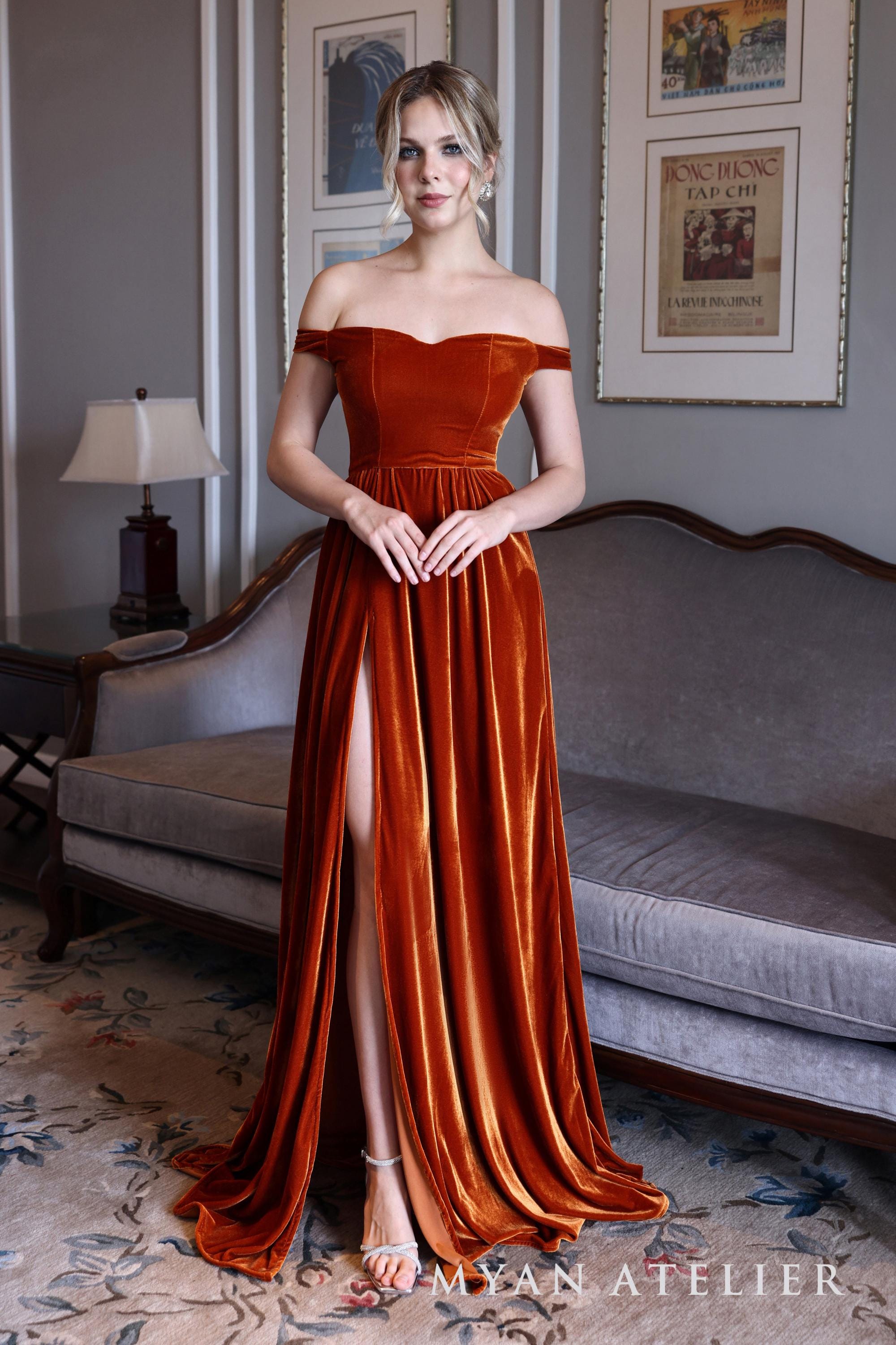 velvet-touch silk evening dress A Touch Of Class Velvet Violet Long Sleeve Bodycon Wrap Midi/Maxi Dress main image 0