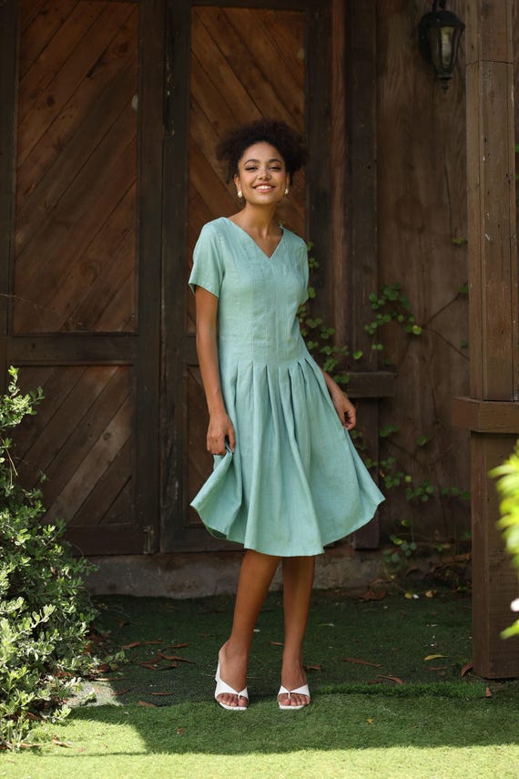 green dress garage Ruffle Mini Dress Brown Polka Dot / Small