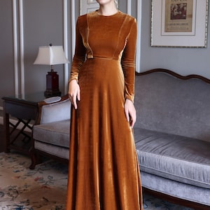 Caramel Maxi Dress - Etsy