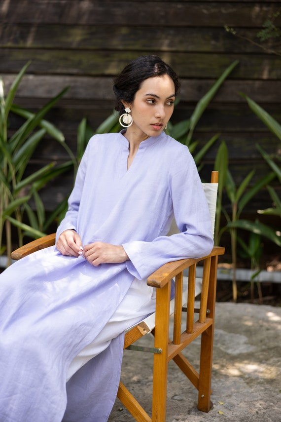 Tunique longue en lin femme hotsell