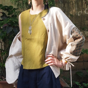Linen cardigan jacket NORI