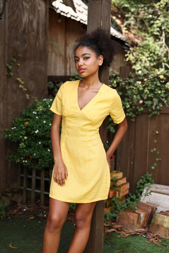 white christmas dresses Texas Sun Linen Mini Dress main image 1