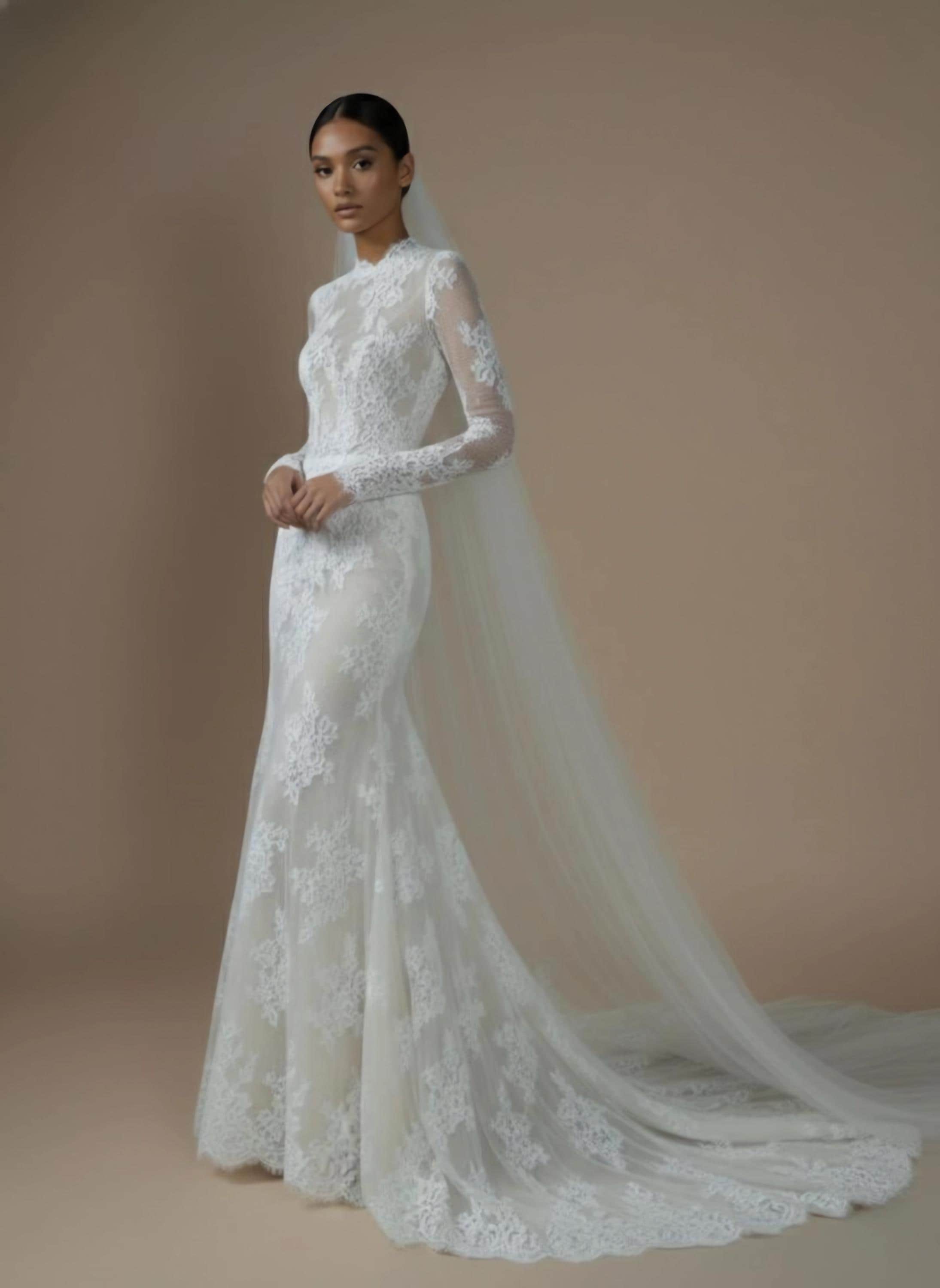 Hand-draped Floral Lace Wedding Dress ELIORA, Couture Bridal Gown, Custom Fit - Etsy Hand-draped Floral Lace Wedding Dress ELIORA, Couture Bridal Gown, Custom Fit - Etsy