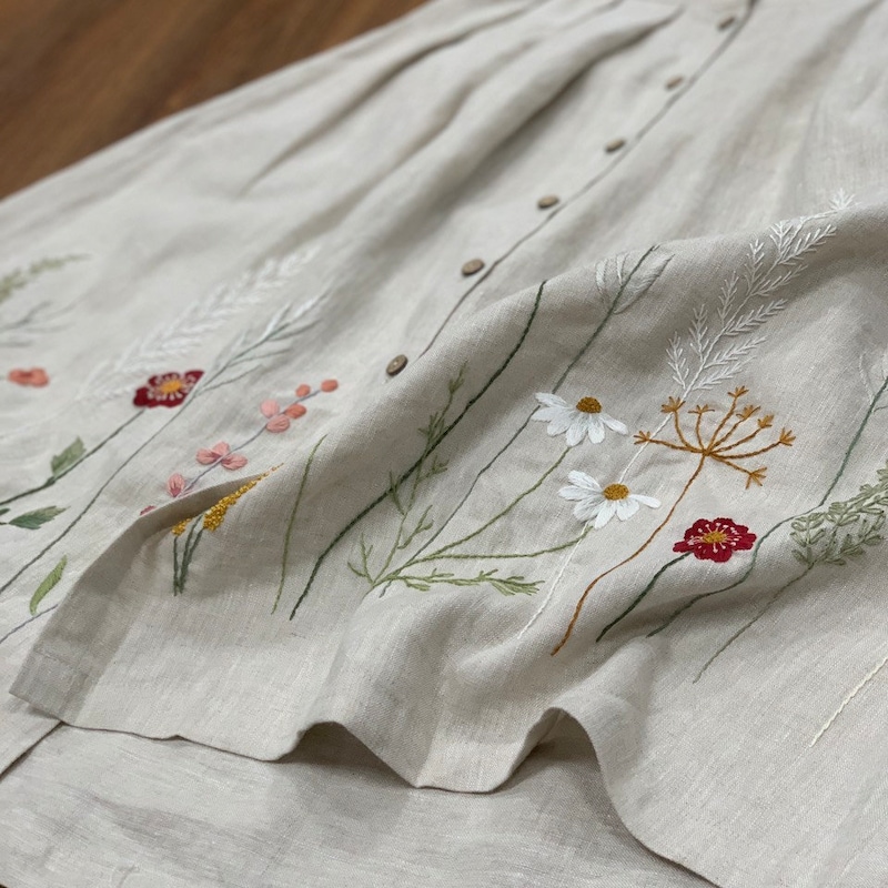 Embroidered Short Jacket & Skirt