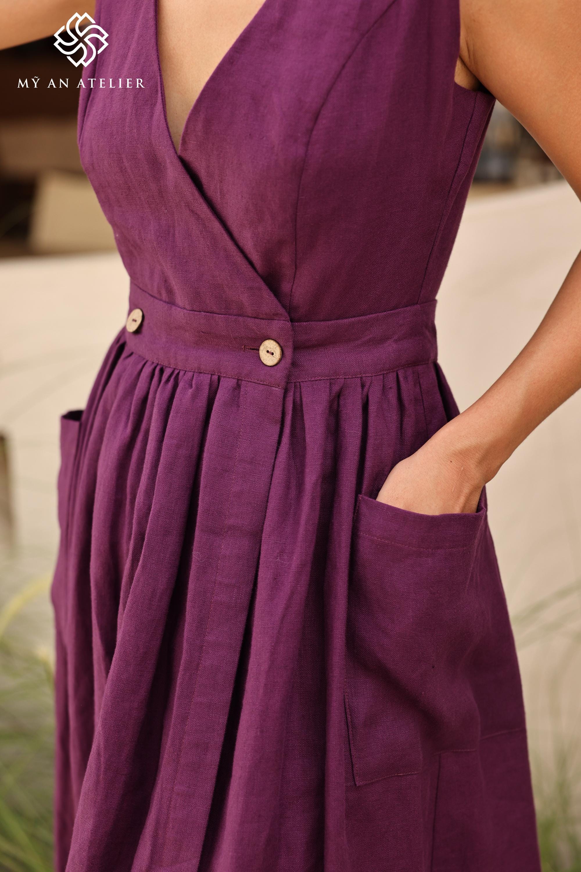Casual plum dress - Etsy Espaa