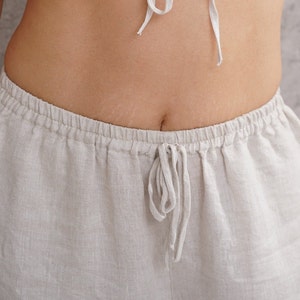 Linen drawstring pants for women, Wide leg womans pants, Casual linen pants, Summer linen pants, Plus size pants for women, Linen trousers