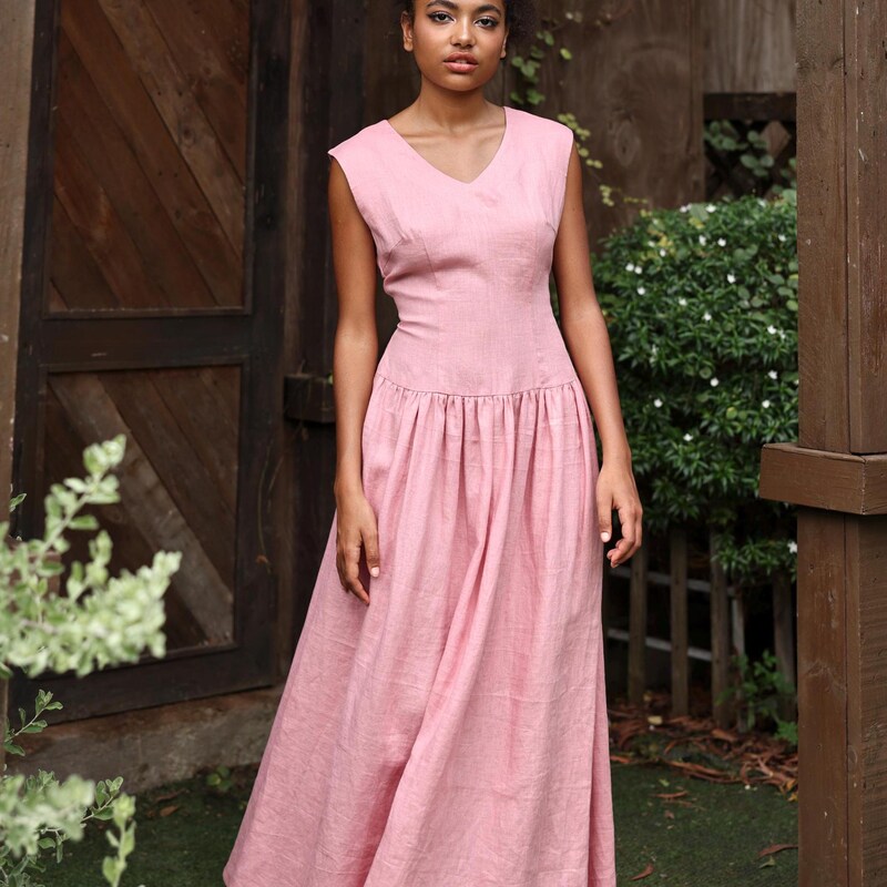 Quilted Drop Waist Dress