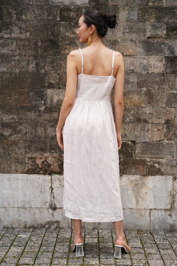 chinese dress ladies Flora Linen 2/4 / Linen