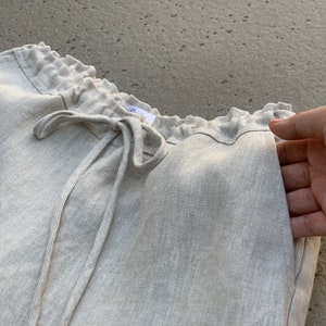Drawstring linen pants KAI, Linen pants women, Linen trousers, Casual linen pants, Loose linen pants, Wide leg linen pants, Plus size pants