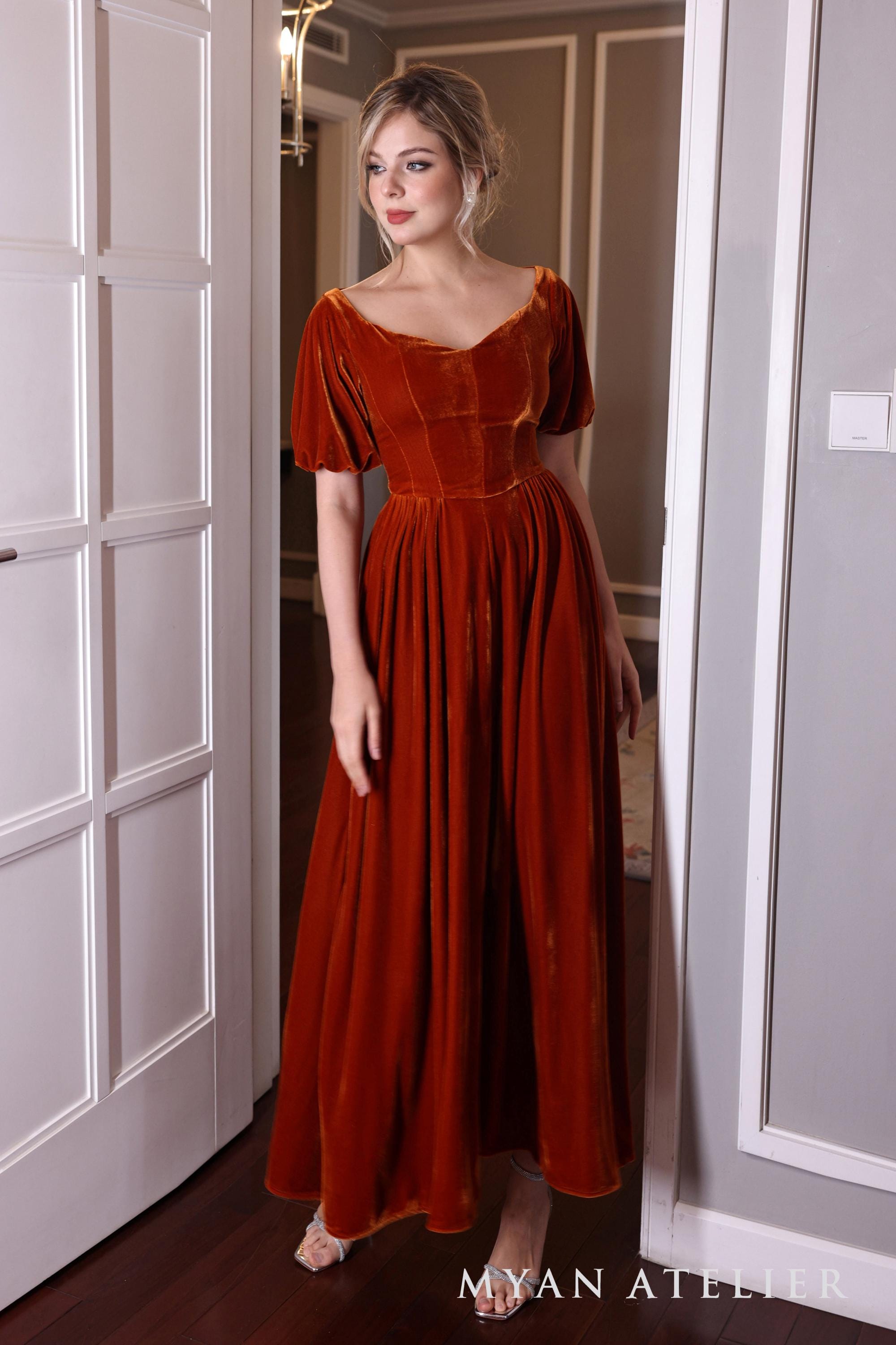 red carpet semi formal dresses SUMMER MILK RUST WOVEN MAXI DRESS l FLYING TOMATO RUST / M main image 1