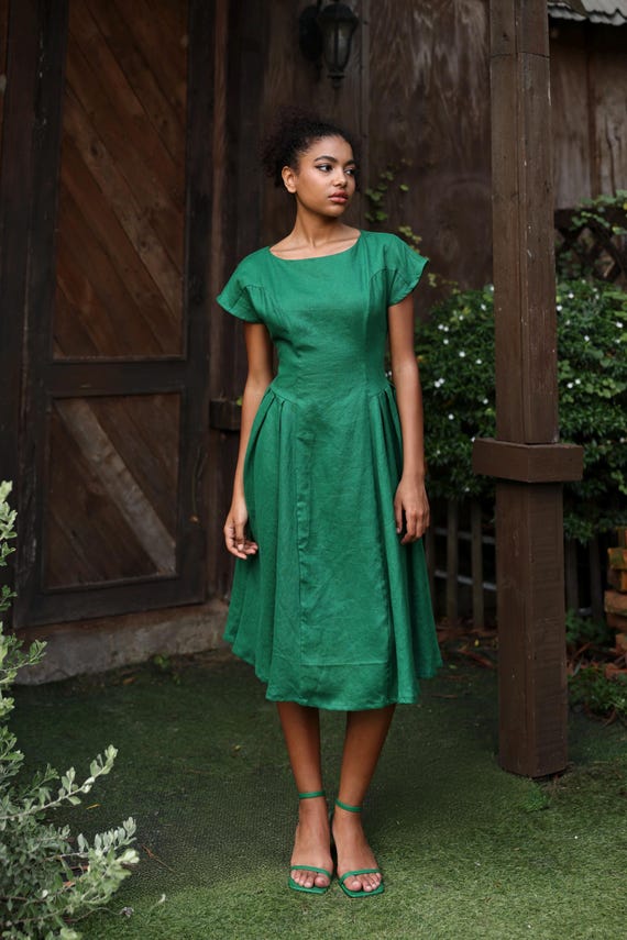 knee length dresses for ladies Sequin Lace V-Neck Midi Cocktail Dress with Short Sleeves