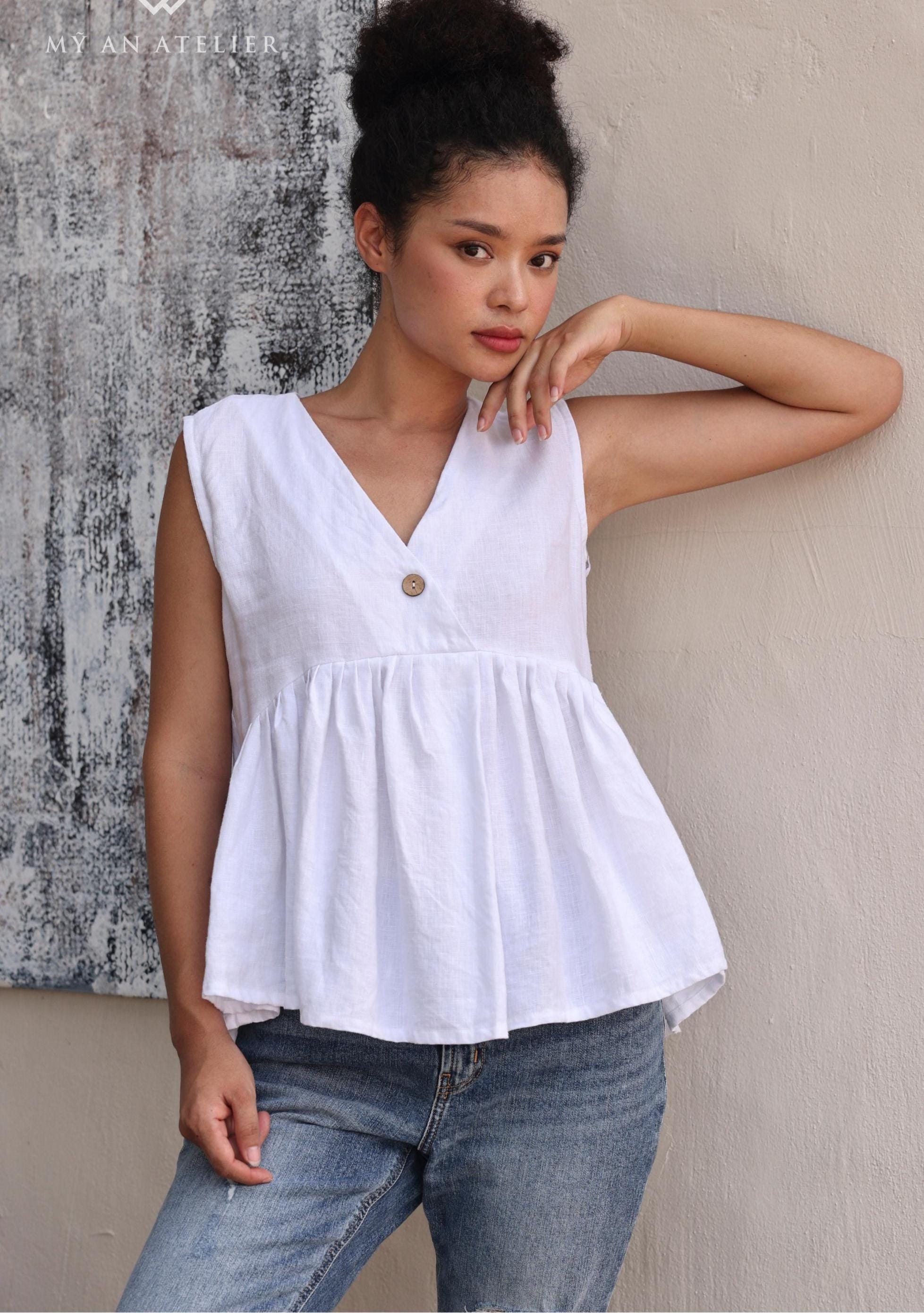 Top Sans Manches SO - Couleur Periwinkle, Ourse Haute/basse, Taille Juniors M, Occasion