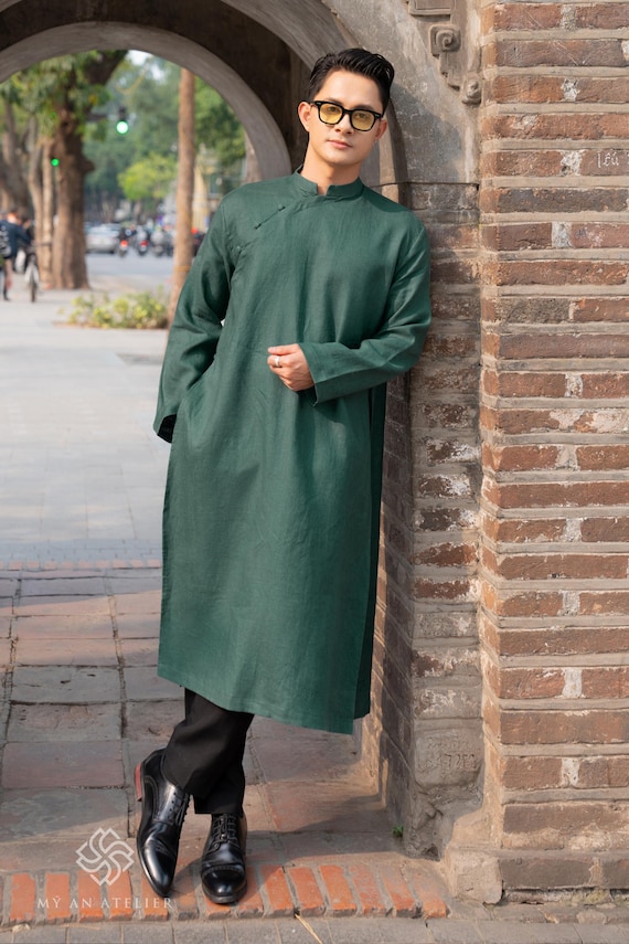 Buy Linen Male Vietnamese Dress, Men's Ao Dai, Vietnamese Long Dress for Men, Long Tunic for Men, Male Vietnamese Clothing, Gift for Men LADM-1B Online in India - Etsy Buy Linen Male Vietnamese Dress, Men's Ao Dai, Vietnamese Long Dress for Men, Long Tunic for Men, Male Vietnamese Clothing, Gift for Men LADM-1B Online in India - Etsy