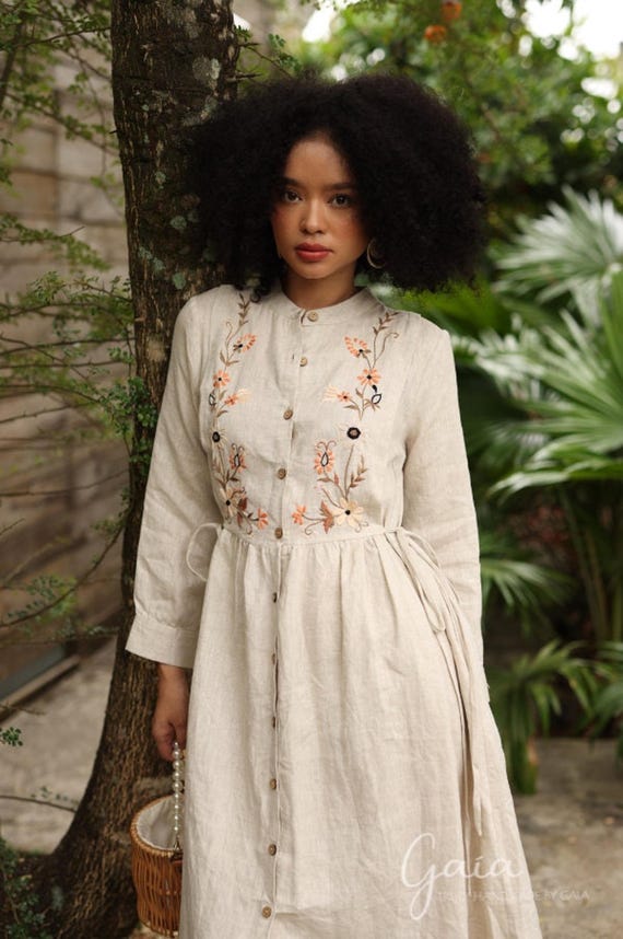 high end custom embroidered fashion dresses Silk Embroidered Dress - Custom Style