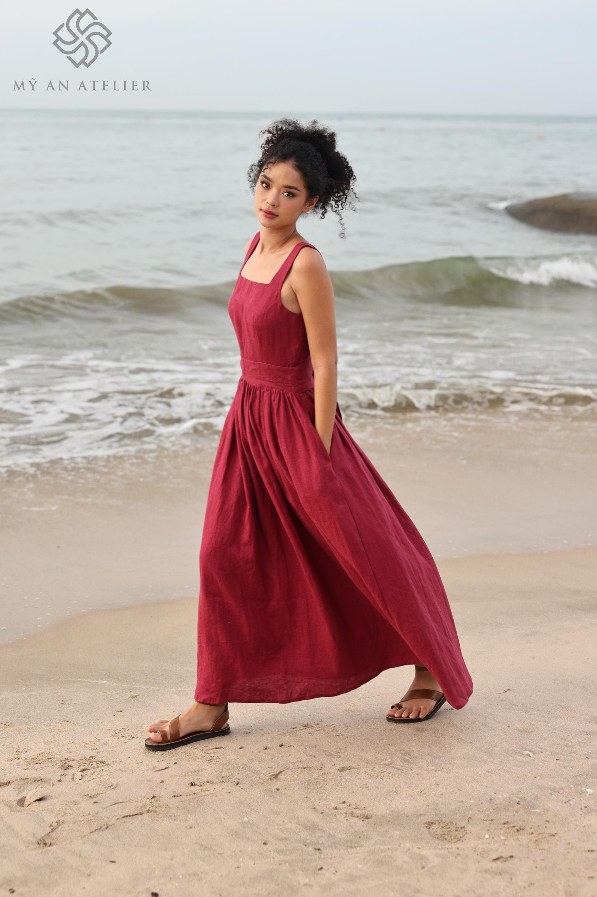 Vestidos Elegantes De Verano Vestido De Verano Sin Mangas Ligero