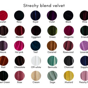Soft velvet fabric sample set, Stretch velvet fabric, Velvet fabric by the yard, Premium velvet, Plush velvet, Velvet fabric for clothes
