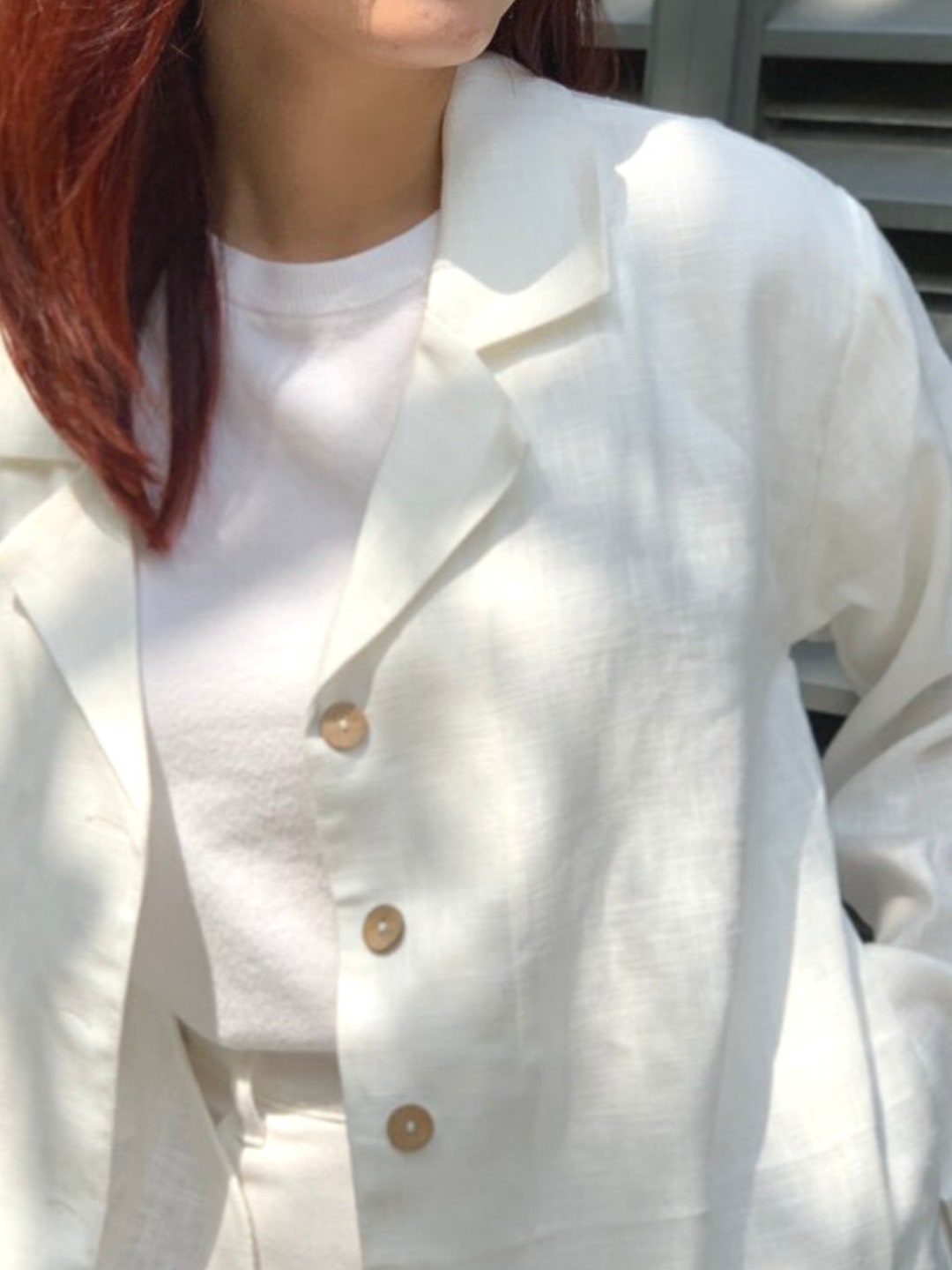 White Summer Jacket Jacket for Women Linen Jacket With Etsy