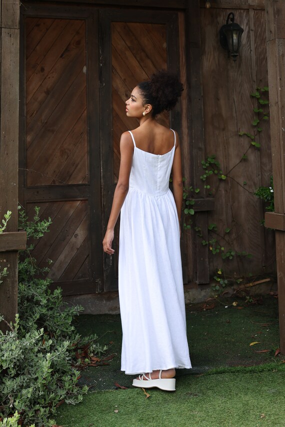 Linen Spaghetti Strap Dress OIA