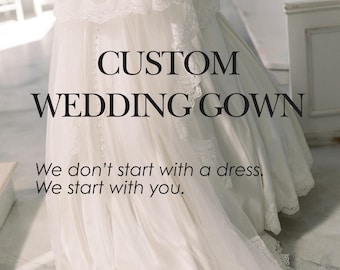 CUSTOM | Silk Wedding Dress | Made to Measure Bridal Gown | Personalized Design | Individual Pattern Drafting
